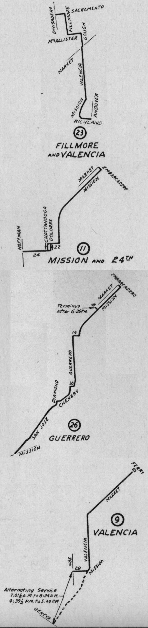 1929 streetcar lines 23 11 26 9