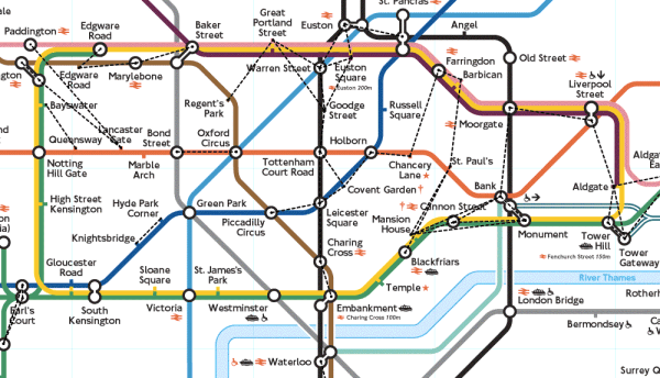 london tube walk map