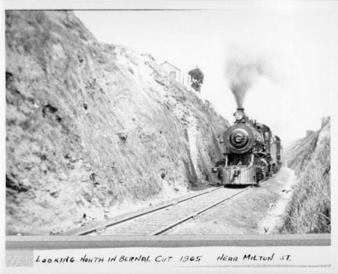 1905 Bernal Cut Milton St looking north AAB-8703 1905 Bernal Cut Milton St looking north AAB-8703