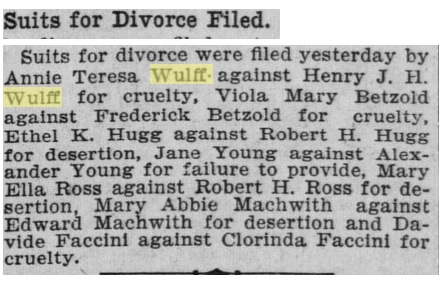 1889 Wulff divorce