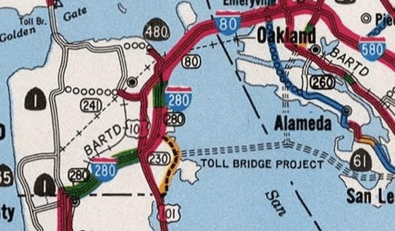 1971 highway southern crossing BART