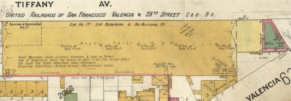 1906 Sanborn Tiffany car barn