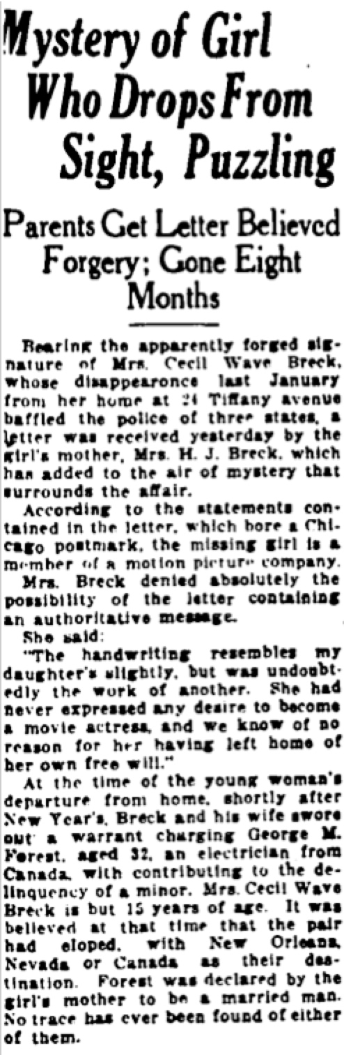 1920 cecil wave breck