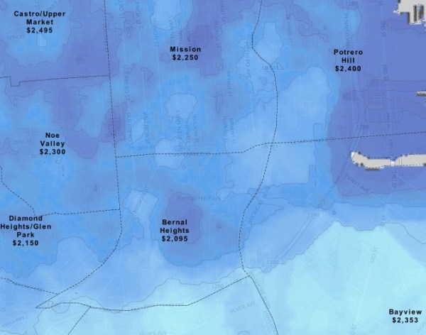 2012 sf rental heatmap