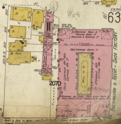 1905 Sanborn buckingham and hecht shoe factory valencia & 26th
