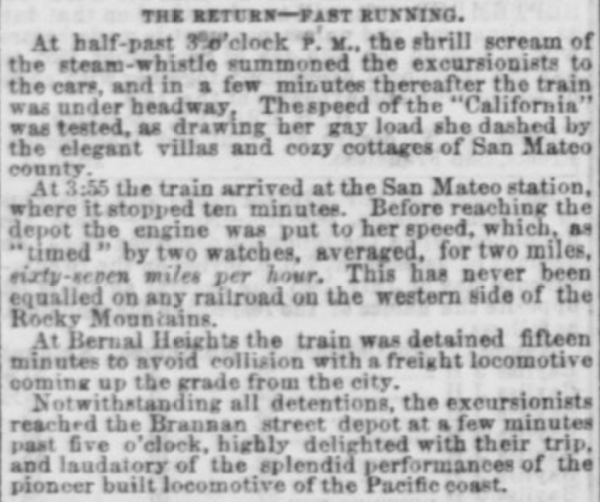 1865 daily alta sfsj rr speed record