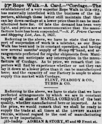1857 tubbs cord walk ad