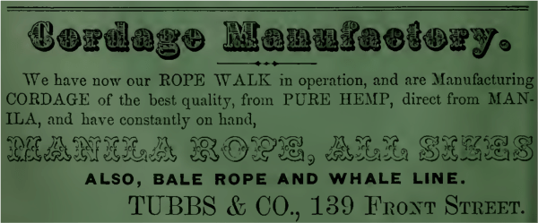 1858 tubbs cord walk ad green