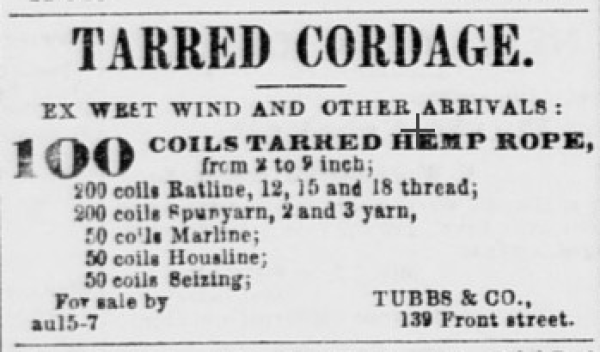 1858 tubbs cord walk ad