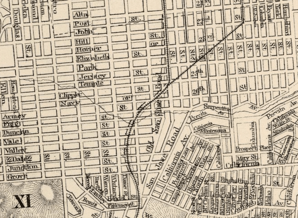 1884 SF Gray Map Bernal